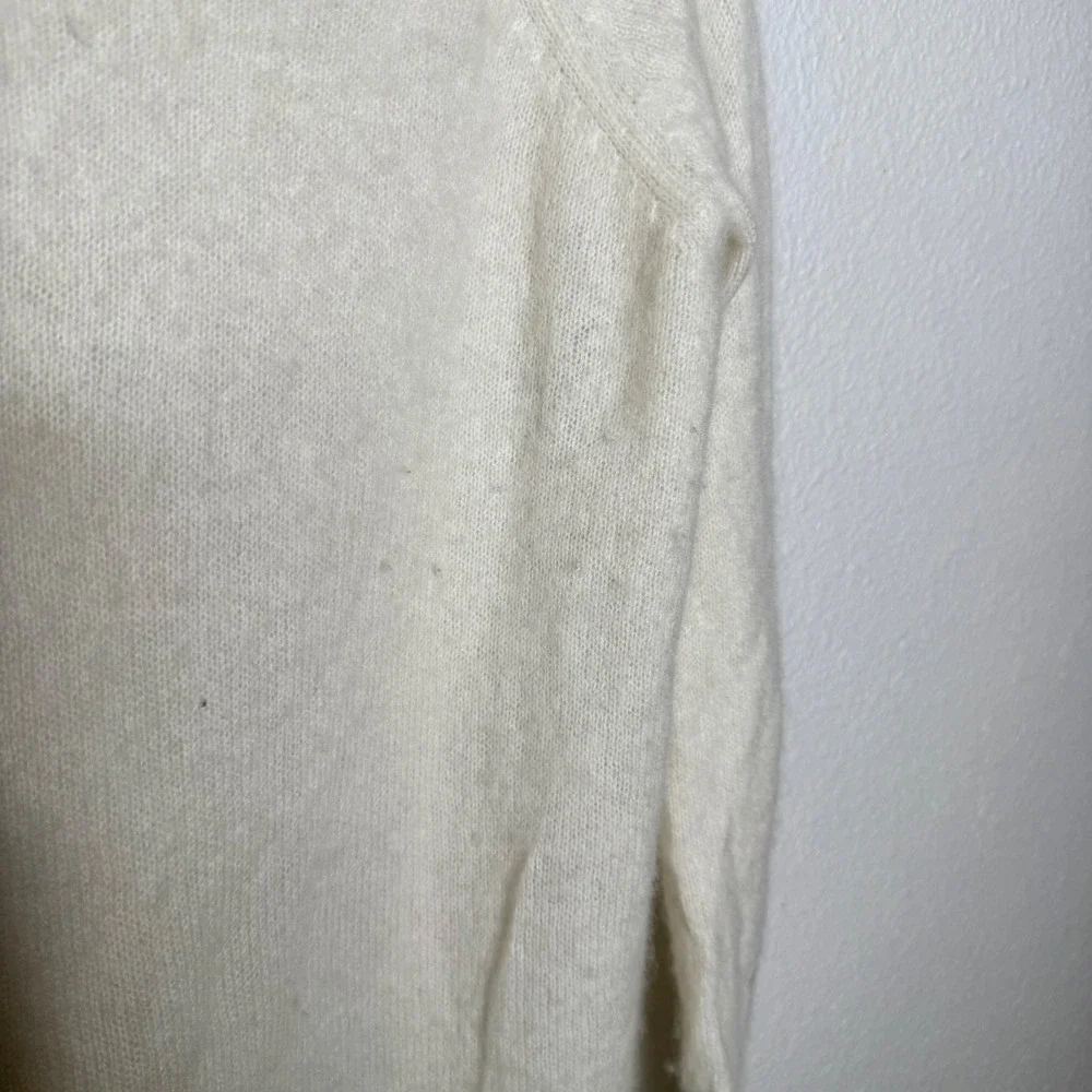 PORTOLANO 100% Cashmere Cream Pullover Sweater‎ Long Sleeve Women's Size M